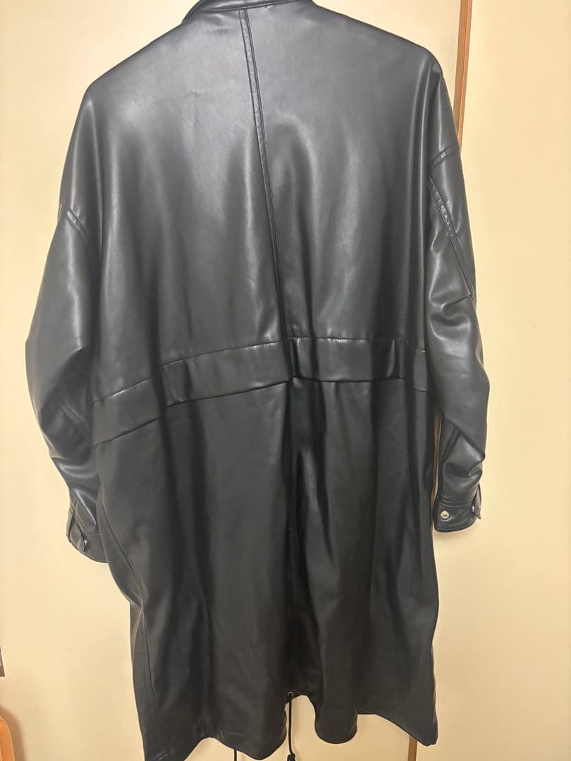 タケオキクチ　シンセティックレザー　BIG　モッズコート　メンズ