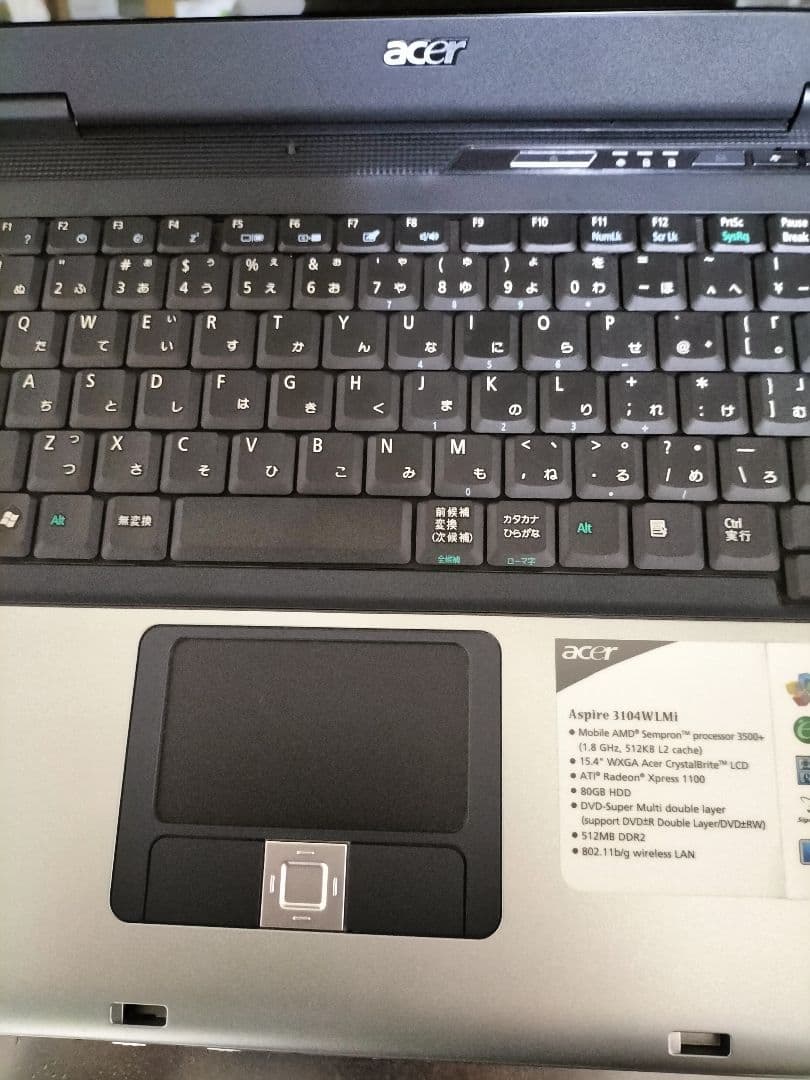 Acer ノートブック PC AS3104WLMi　Windows Vista