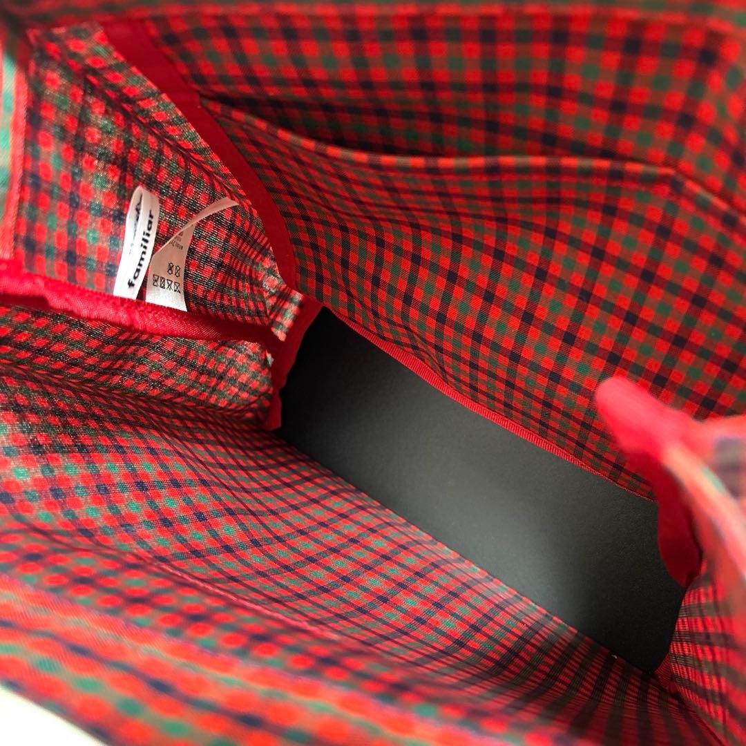 N*須様 familiar ファミリア　トートバッグ　赤チェック