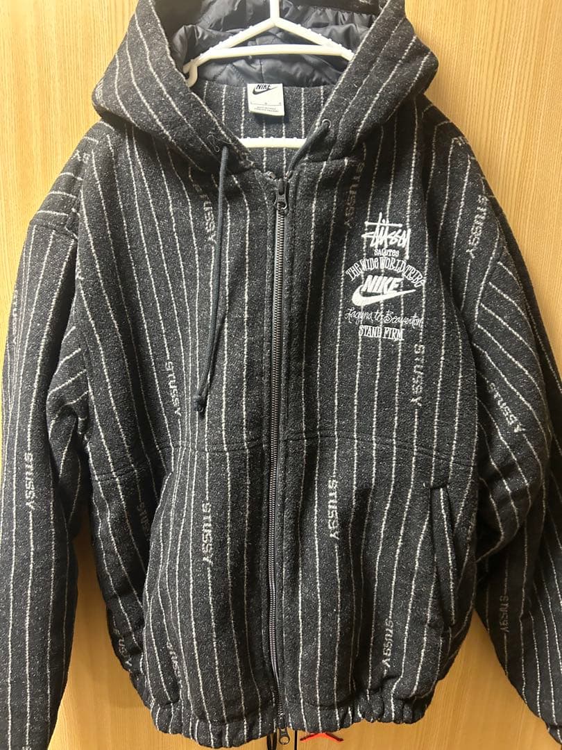 Stussy x Nike ストライプウールジャケット