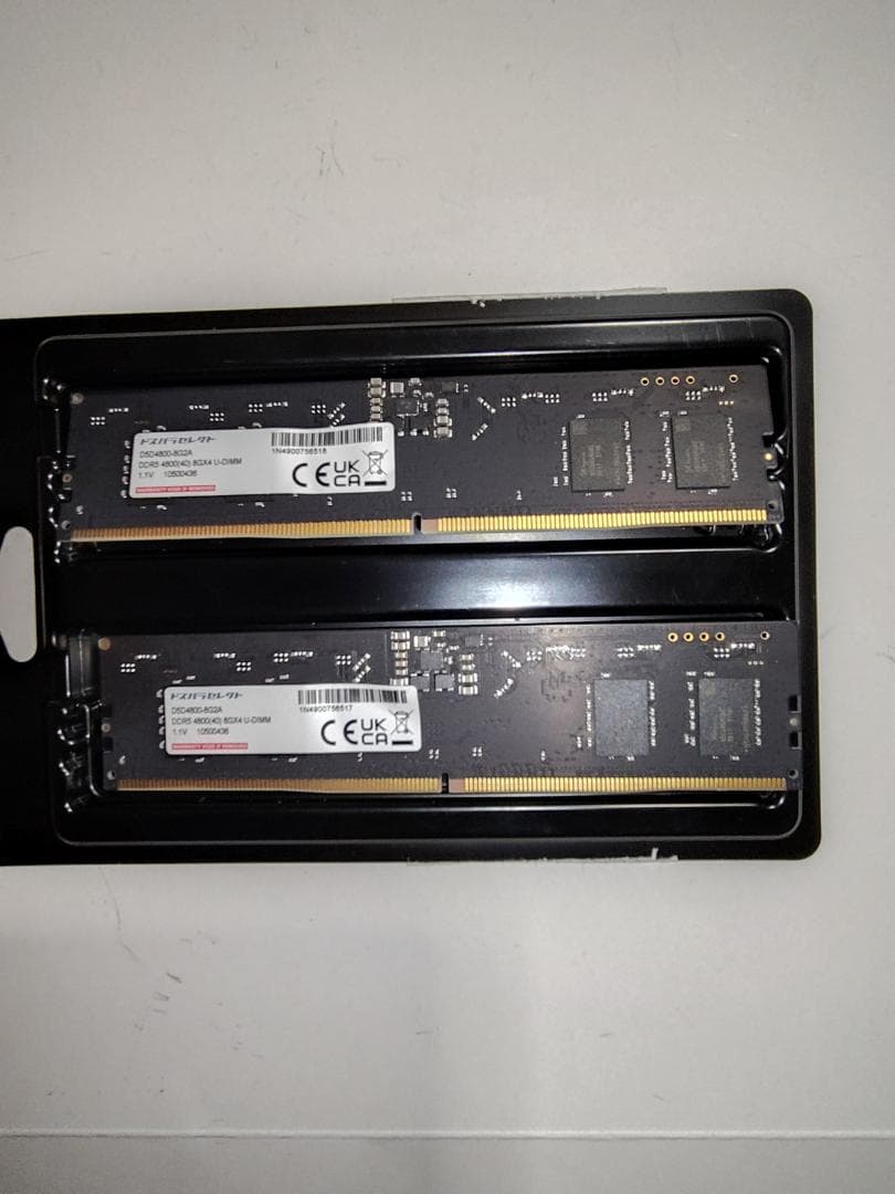 DDR5 -4800 16GB(8GBx2)メモリ