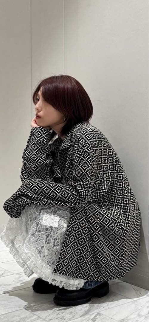 トップス erikokatori pomor velor zip shirt