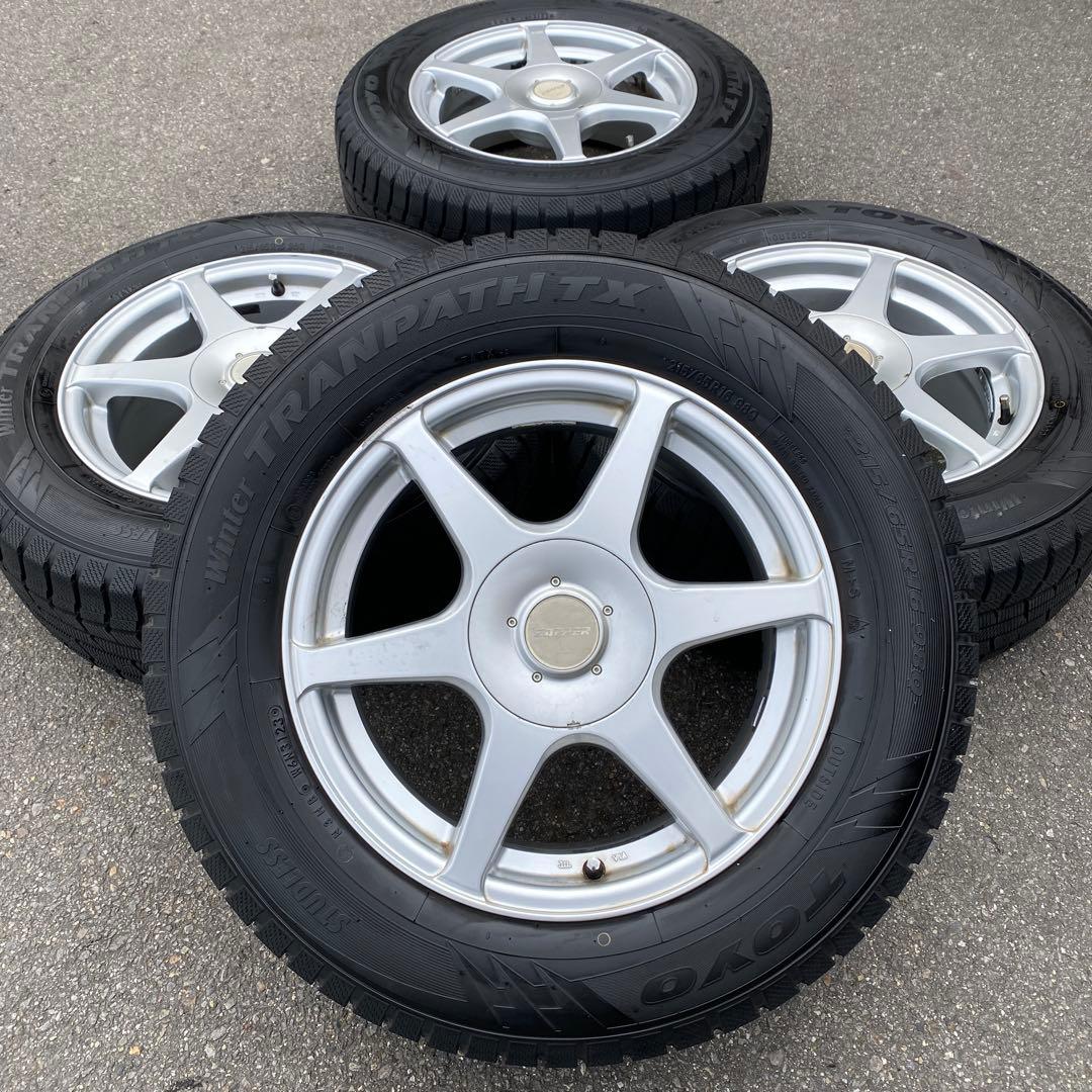 中古バリ溝トーヨースタッドレスセット215/65R16 30系アルファード等