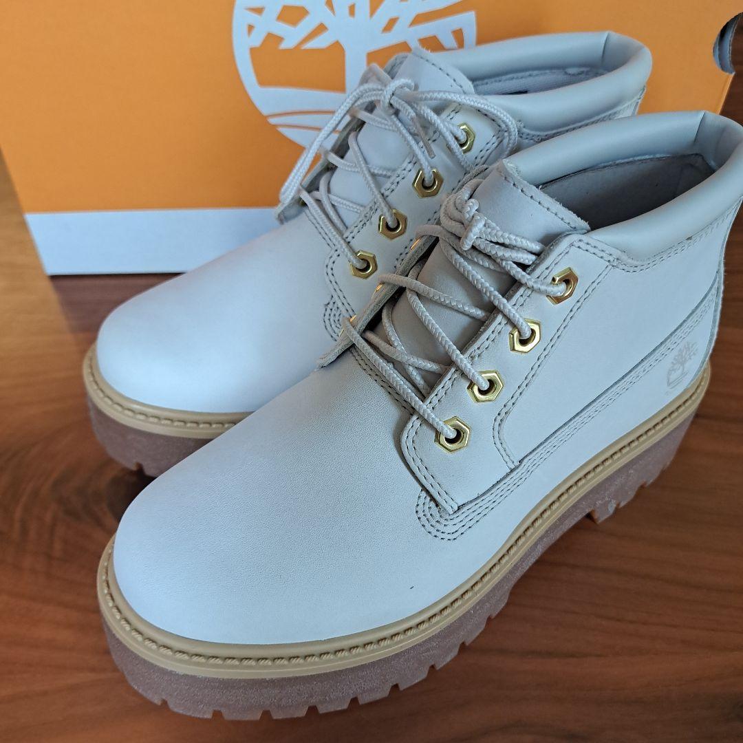Timberland ホワイト ハイカットワークブーツ