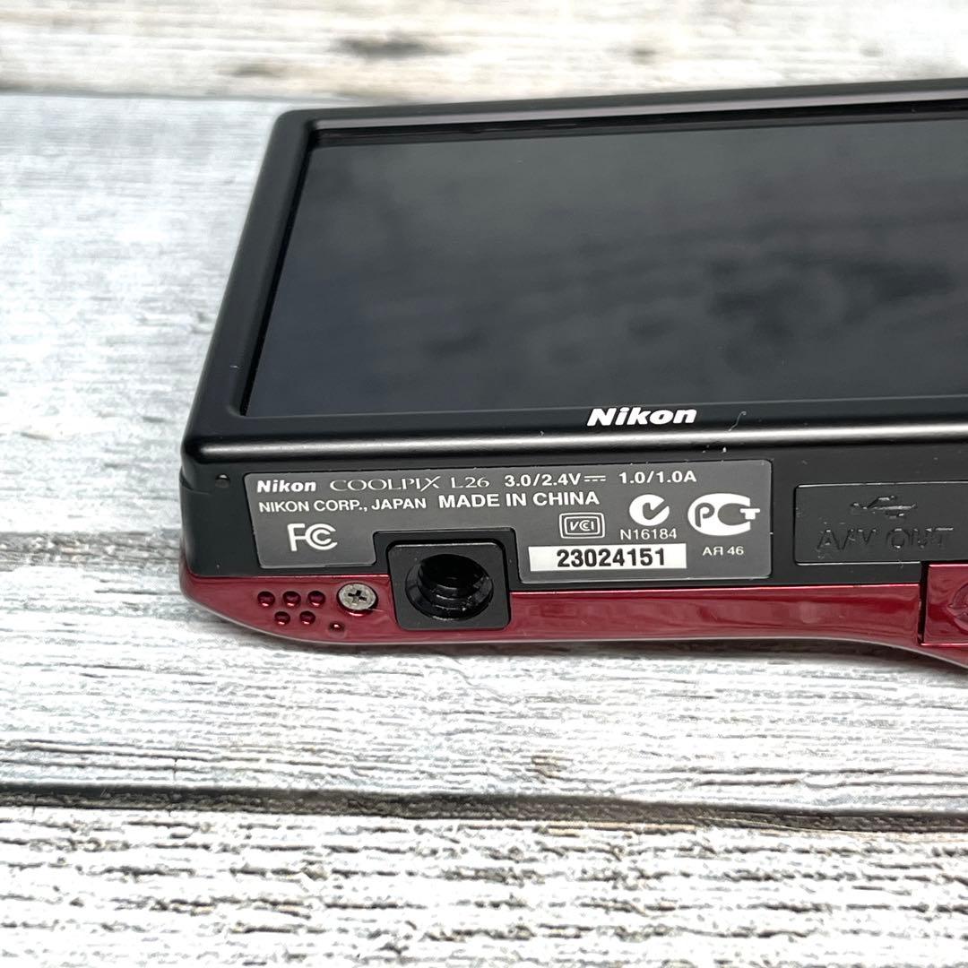 【美品】Nikon ニコン デジタルカメラ COOLPIX L26 レッド