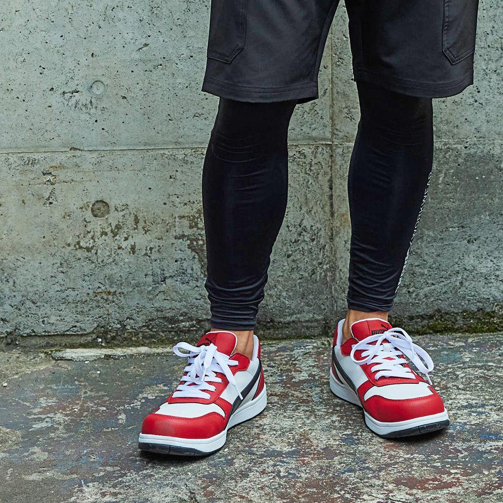 プーマ安全靴#64.208 27.0cmフロントコート　レッドロー