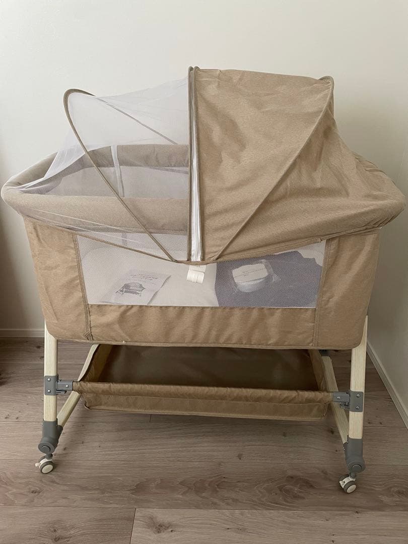 ベビーベッド 添い寝 高さ5段調節可能 睡吐防止 乳児用ベッド 新生児ベッド