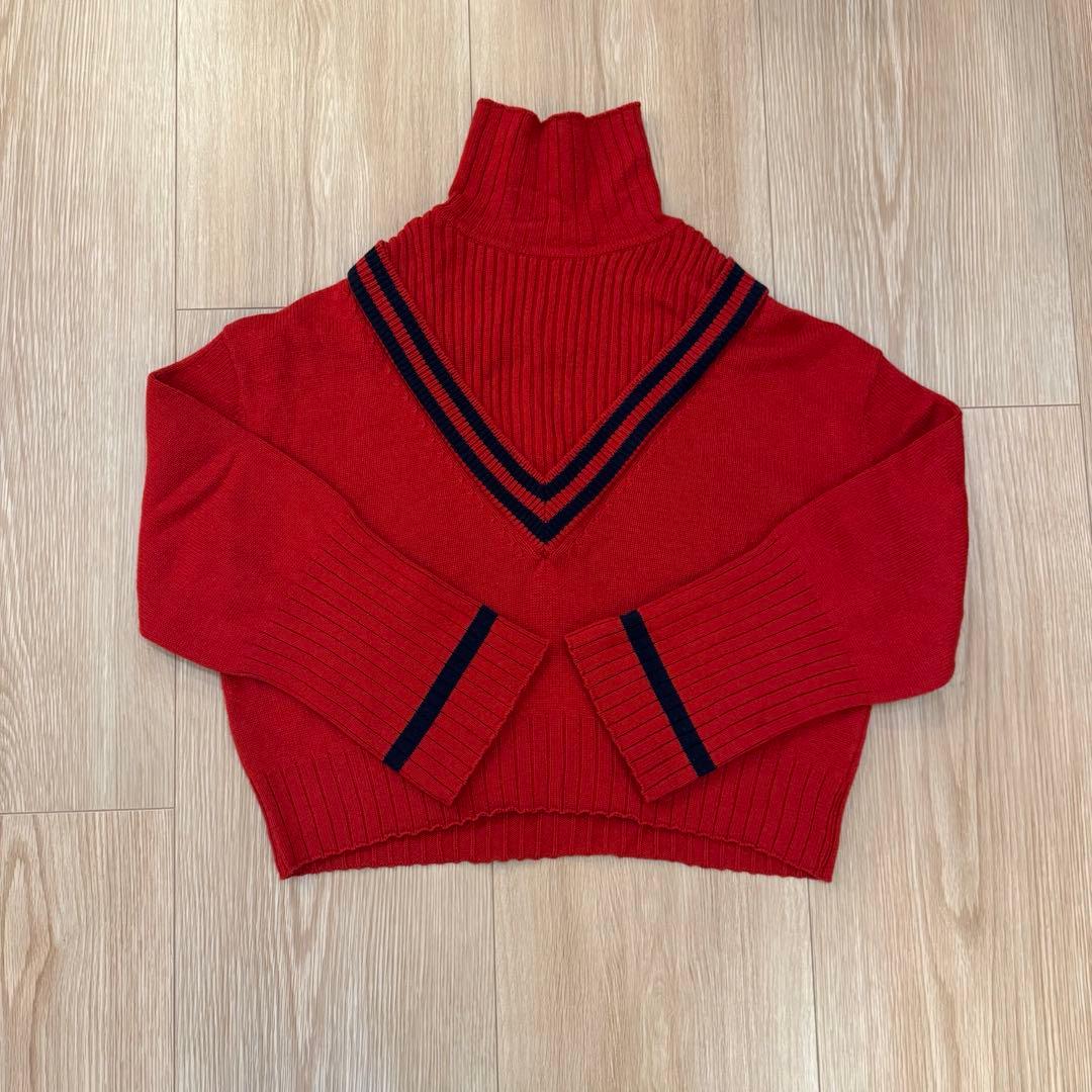 お値下げ　F/CE 赤Vネック ハイネック　ニット　長袖　Giselle掲載