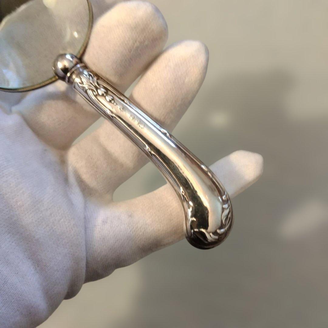 お値下げ　イギリス　純銀ハンドル　ルーペ