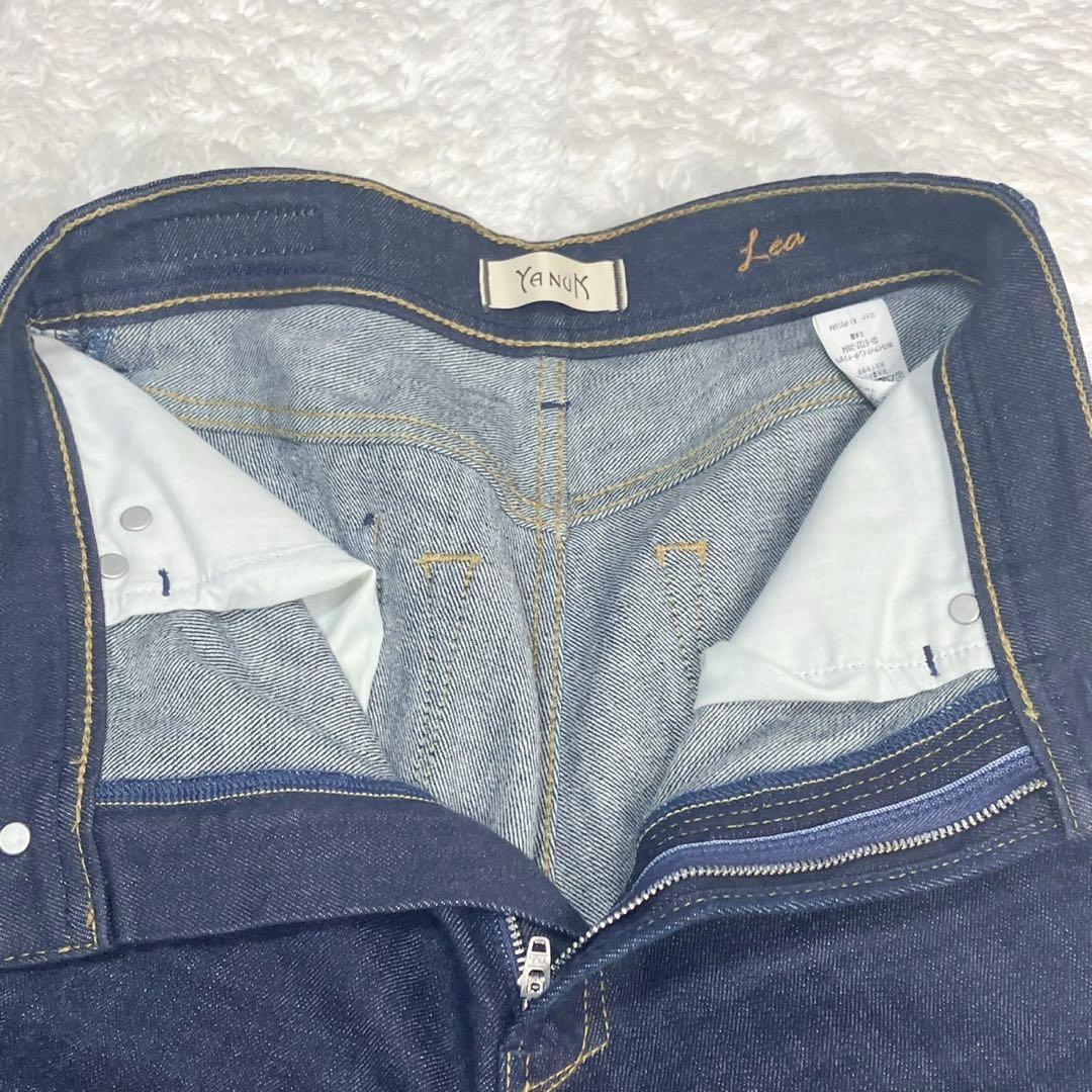 美品 ヤヌーク LEA ボーイズストレート OWL 25インチ インディゴ 濃紺