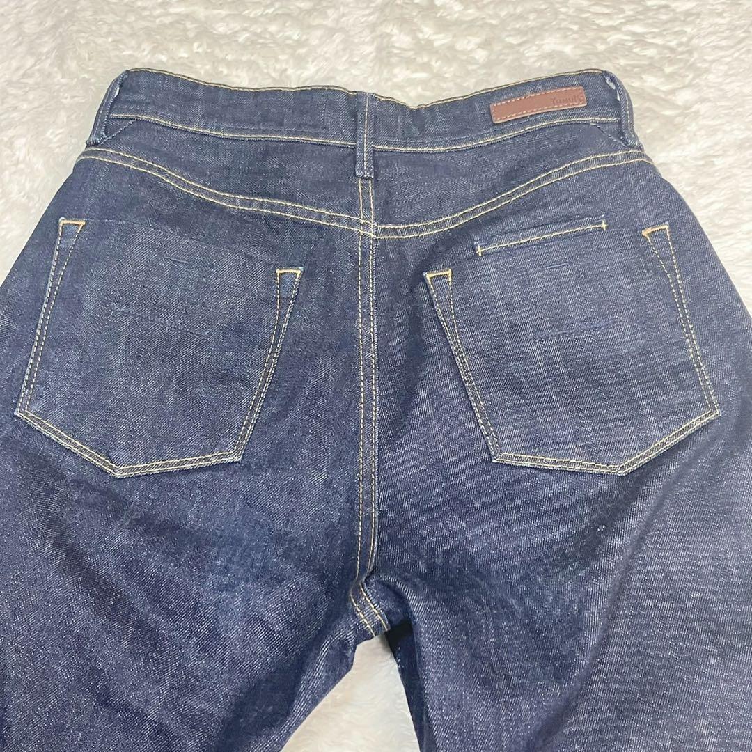 美品 ヤヌーク LEA ボーイズストレート OWL 25インチ インディゴ 濃紺