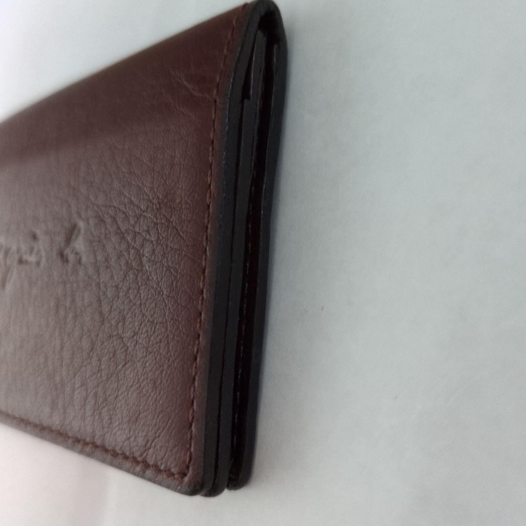 アニエスべー　ブラウンレザー名刺入れ