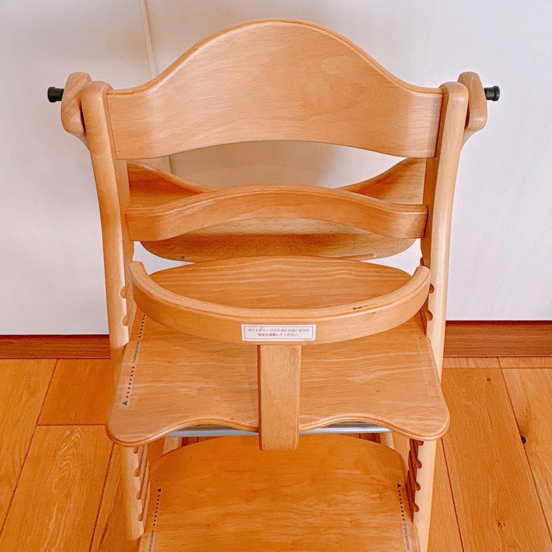 大和屋 すくすくチェアスリムプラス テーブル•ガード付属　ナチュラル