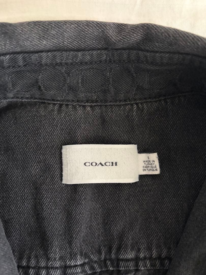 最終値下げCOACH ブラック デニム シャツ・オーガニック コットン