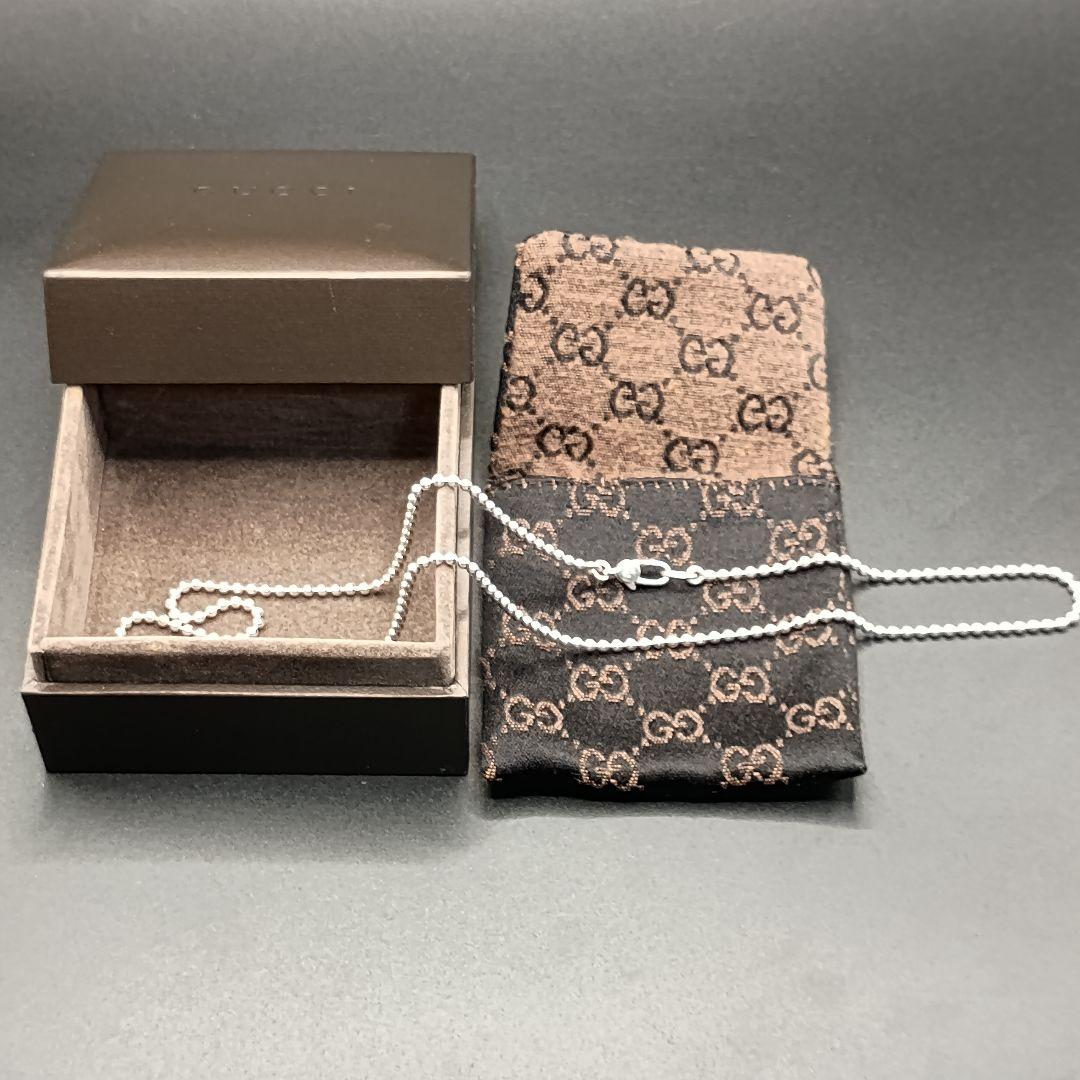 【美品】GUCCI ボールチェーン ネックレス 50cm ユニセックス S925