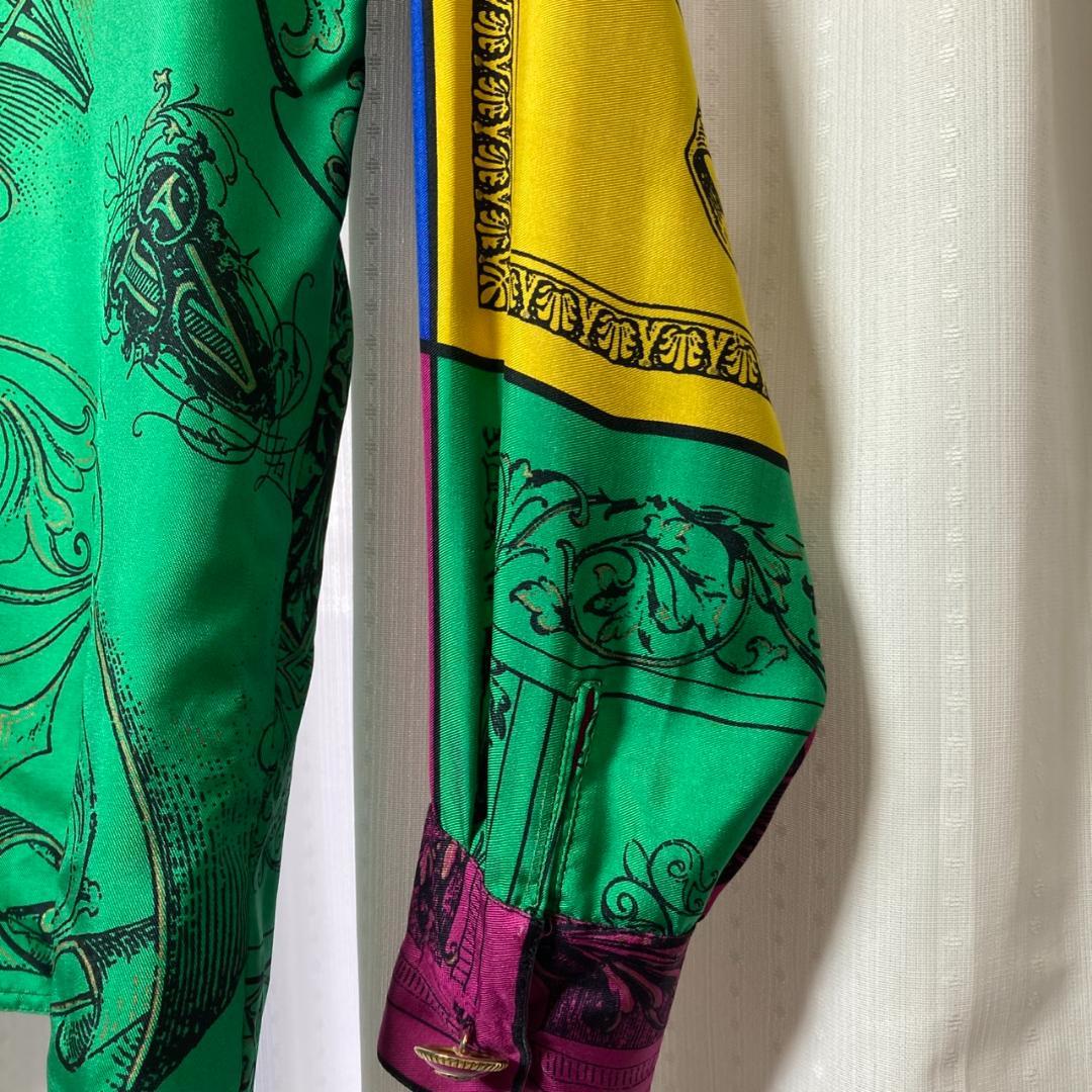 ▼GIANNI VERSACE　ヴィンテージ　バロック　シルクシャツ