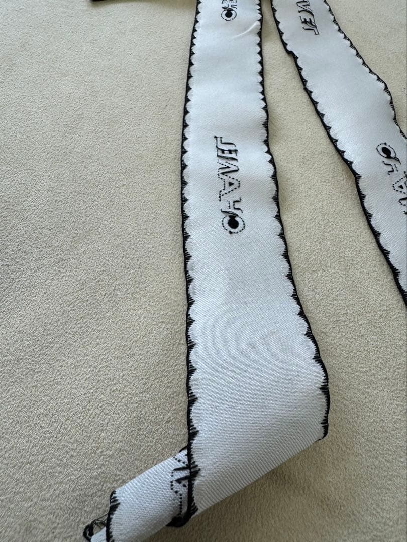 G267 シャネル ブローチ リボン ホワイト