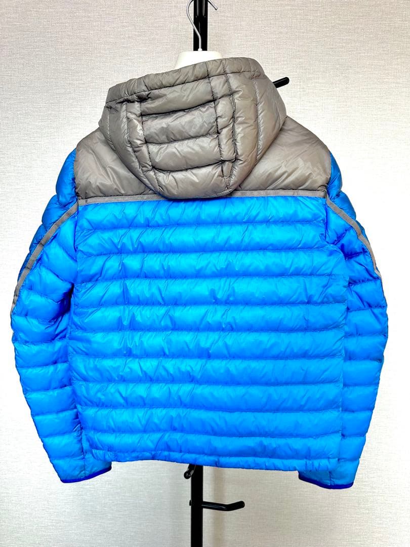 MONCLER ダウンジャケット 青/グレー フード付き