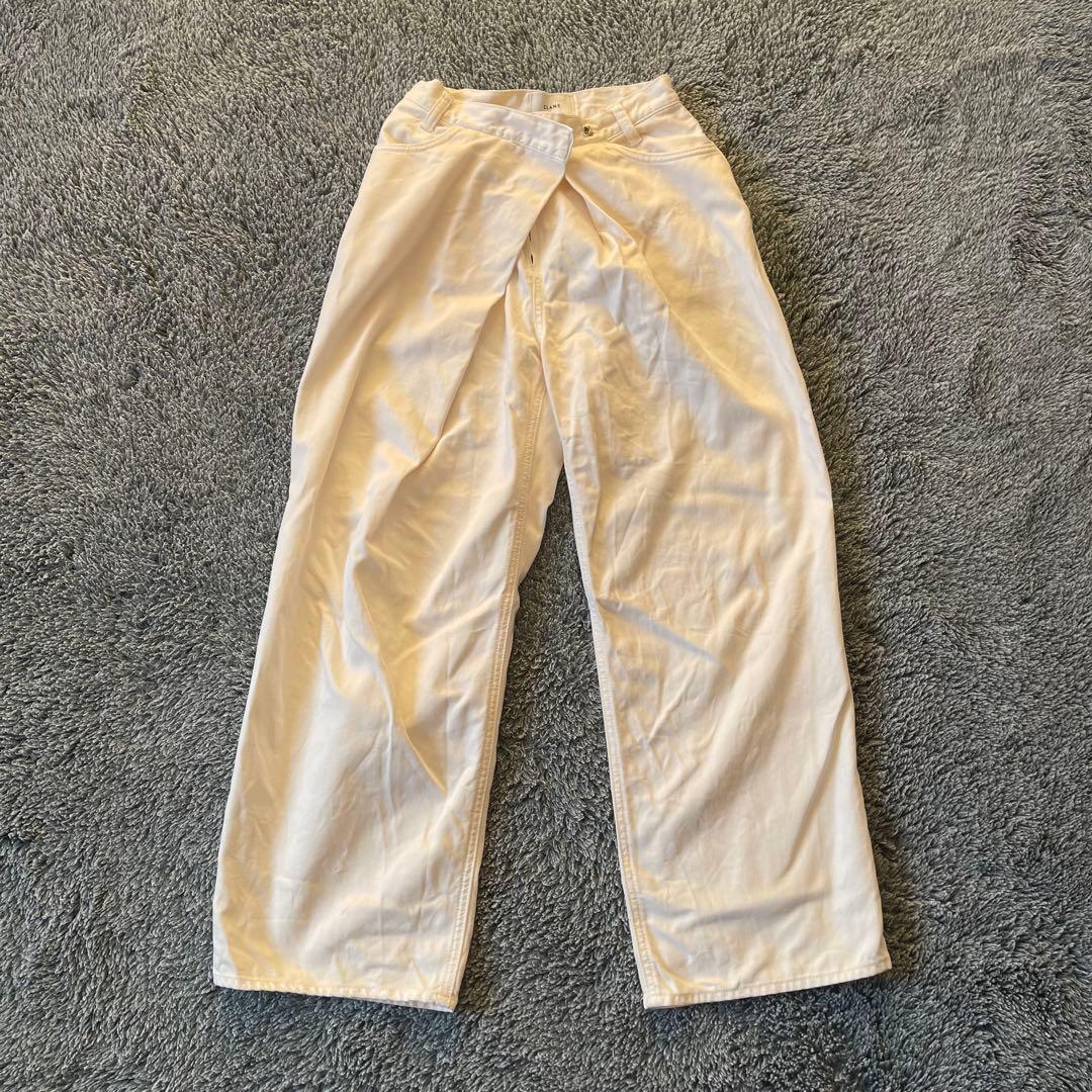 CLANE×田中みな実コラボ デニムパンツ ホワイト Sサイズ