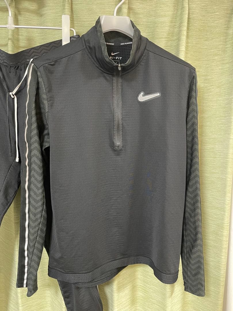 Ｌ ナイキ ワイルドラン エレメント ランニング トップ 防寒 薄手フリース上下