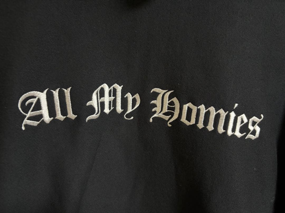 All My Homies Embroidery Hoodie XXLサイズ 黒