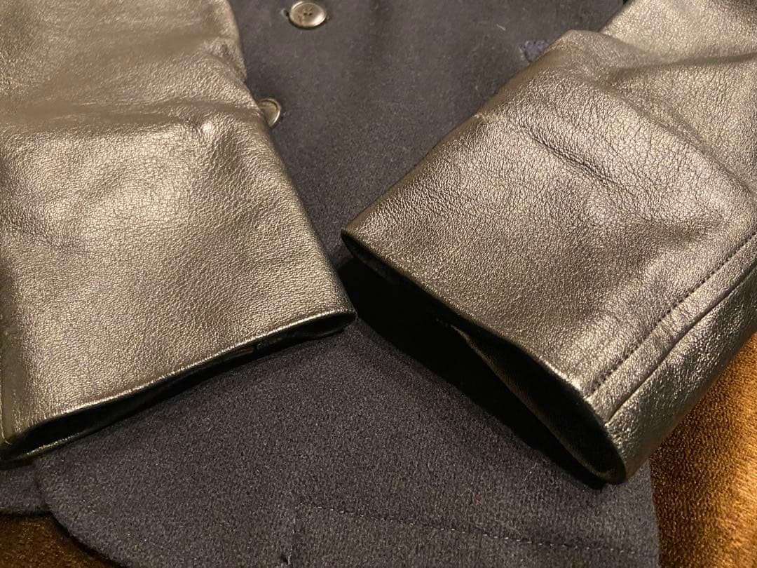 ブルーブルー 羊革 メルトンアワードジャケット　Mサイズ　BLUEBLUE