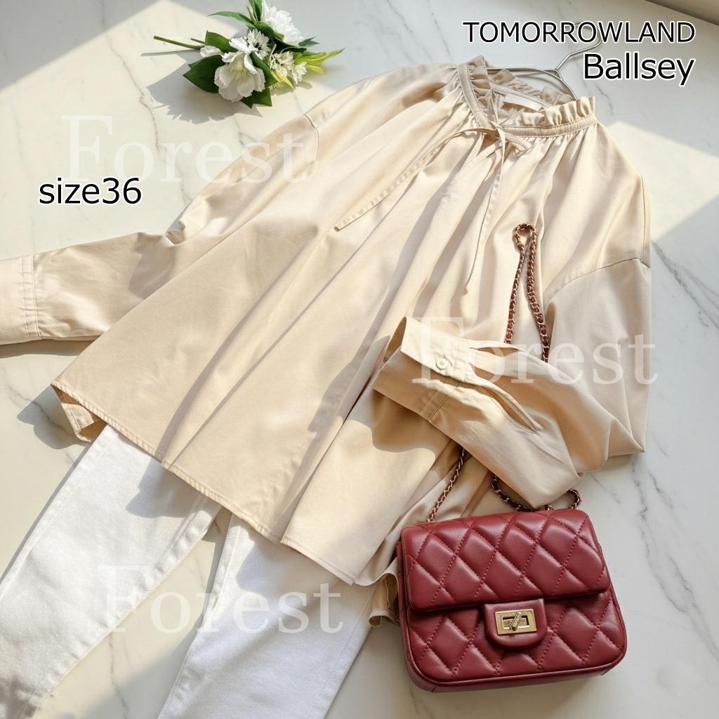 ★ハナミズキ★ハイカウントサテン ネックフリルブラウス他