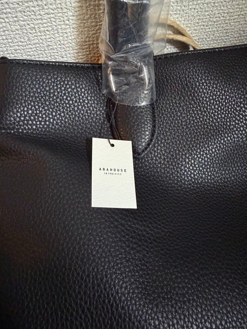 新品 ABAHOUSE シボレザー 縦型 2WAY トートバッグ PC対応