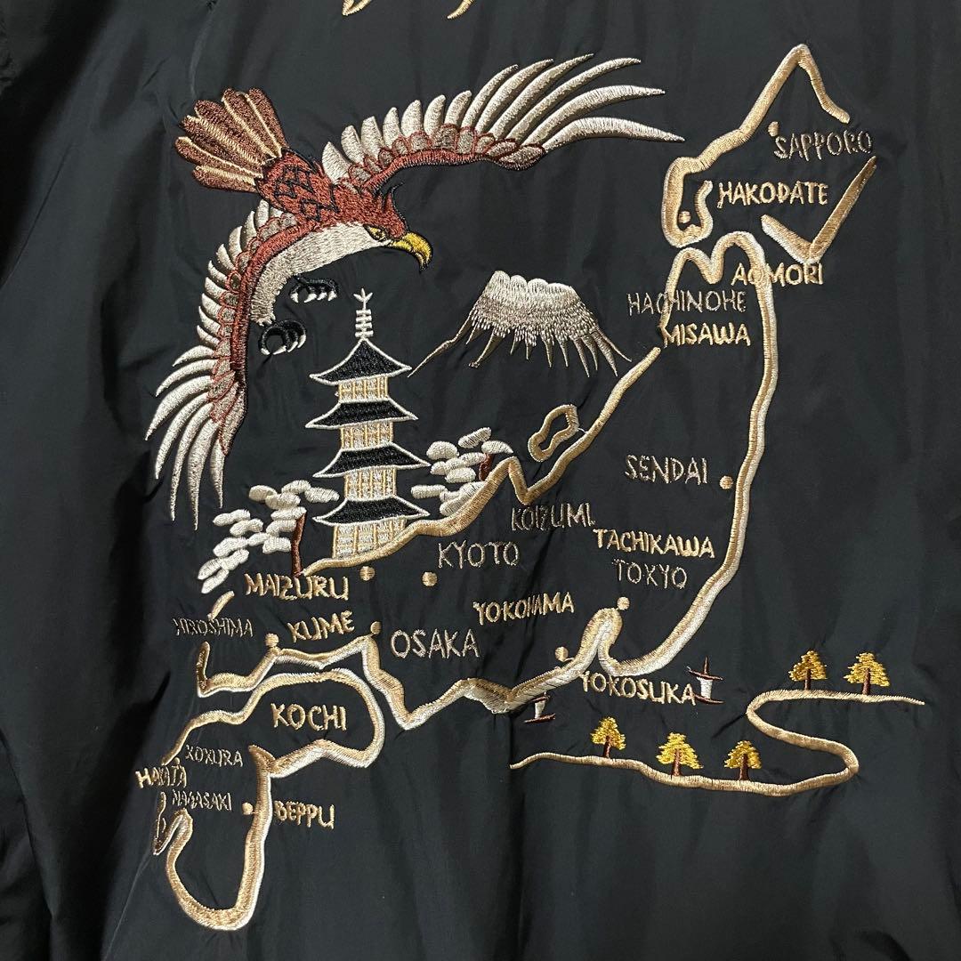 ALPHA MA-1 刺繍 Mサイズ スカジャン風 ブラック