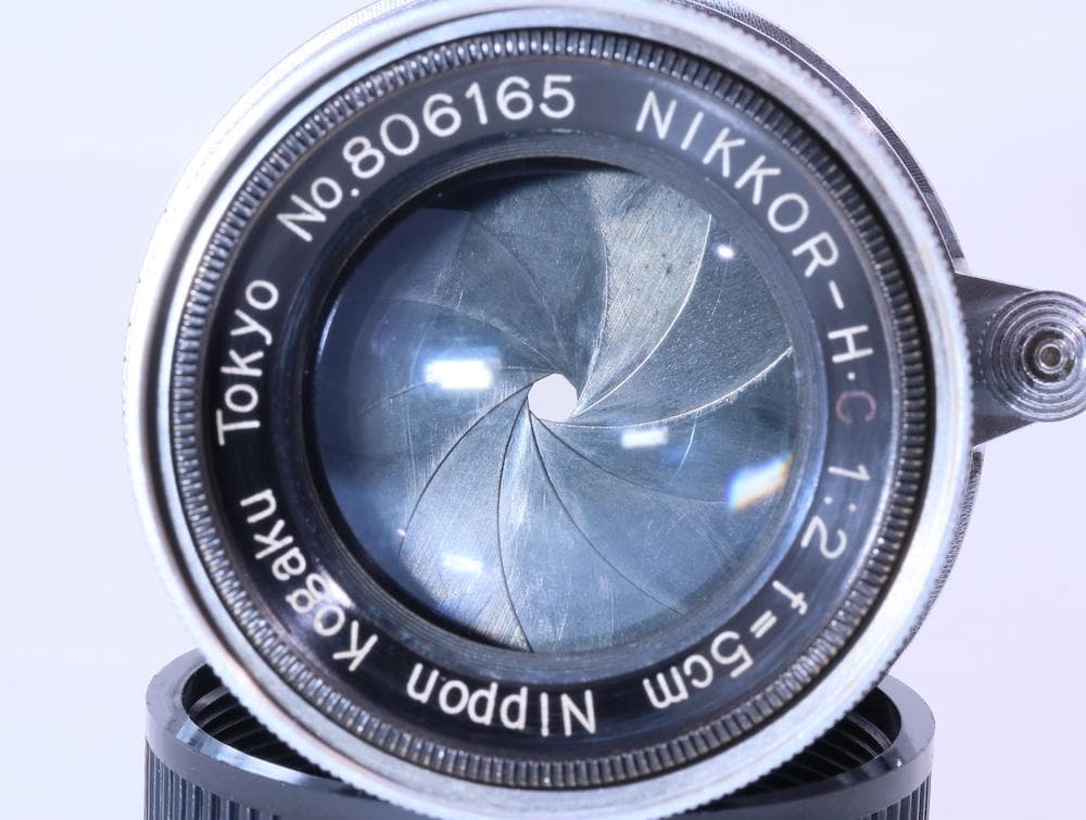 超希少Nikkor H C 5cm F/2 沈胴式 シリアル806 ライカL39
