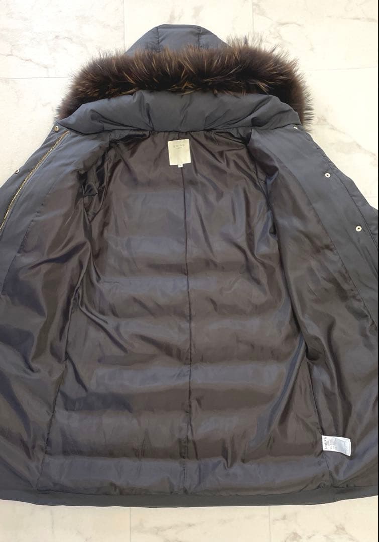 ☆極美品☆ ビ―ミングbyビームス定価33,000円 河田ロングダウン 墨色　S