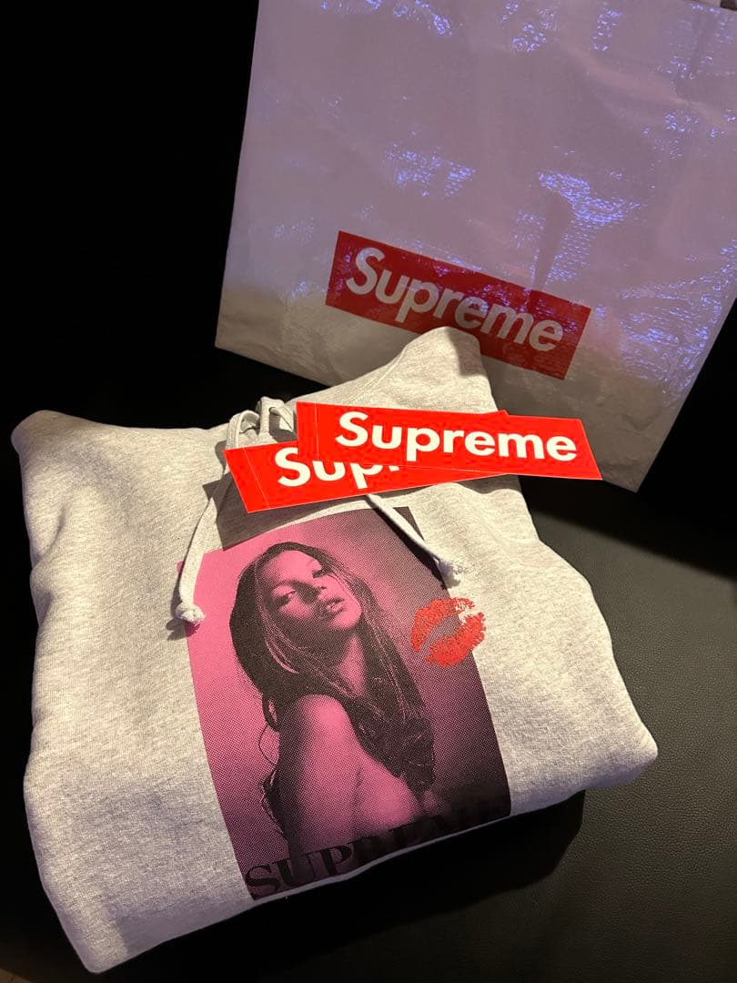 トップス Supreme Kate Moss Hooded Sweatshirt ash
