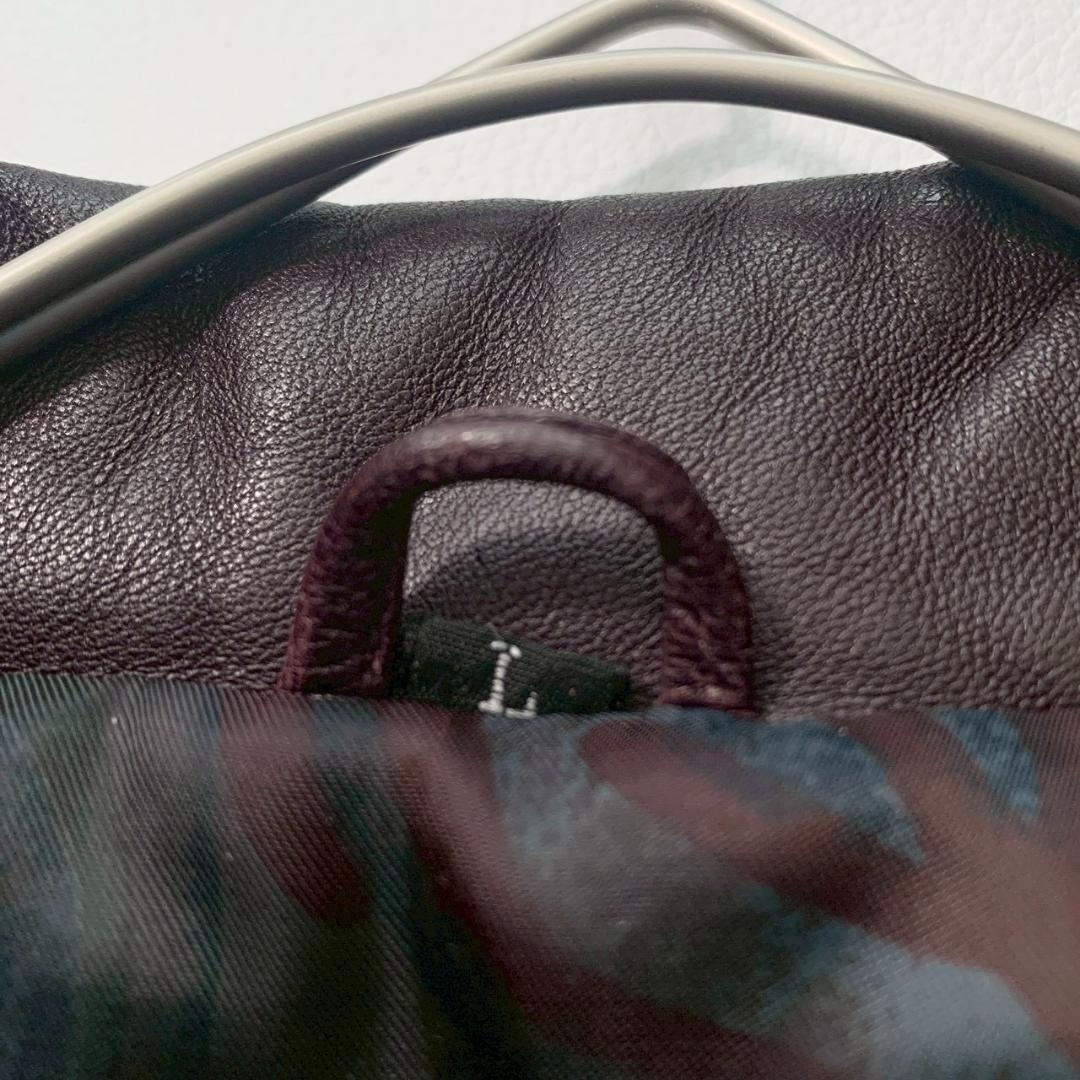 【本革ラムレザー】90s Vintage レザージャケット L 羊革 ブラウン