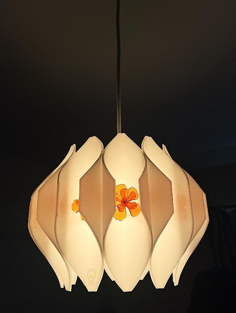 昭和レトロ　チューリップ ライト ランプ 照明 レトロ　花