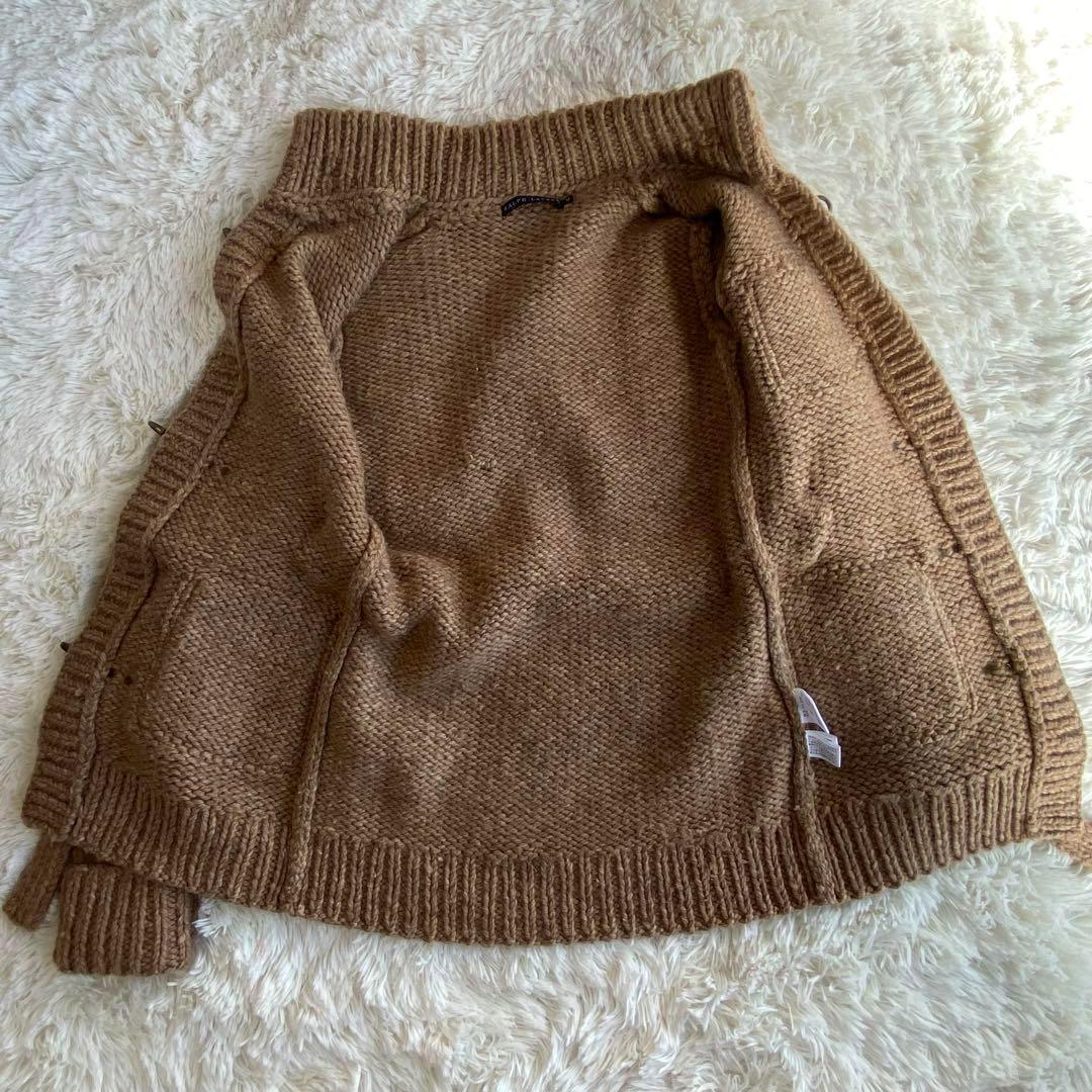 定価10万　希少　ラルフローレン　ハンドニットロングカーディガン　ダッフル　M