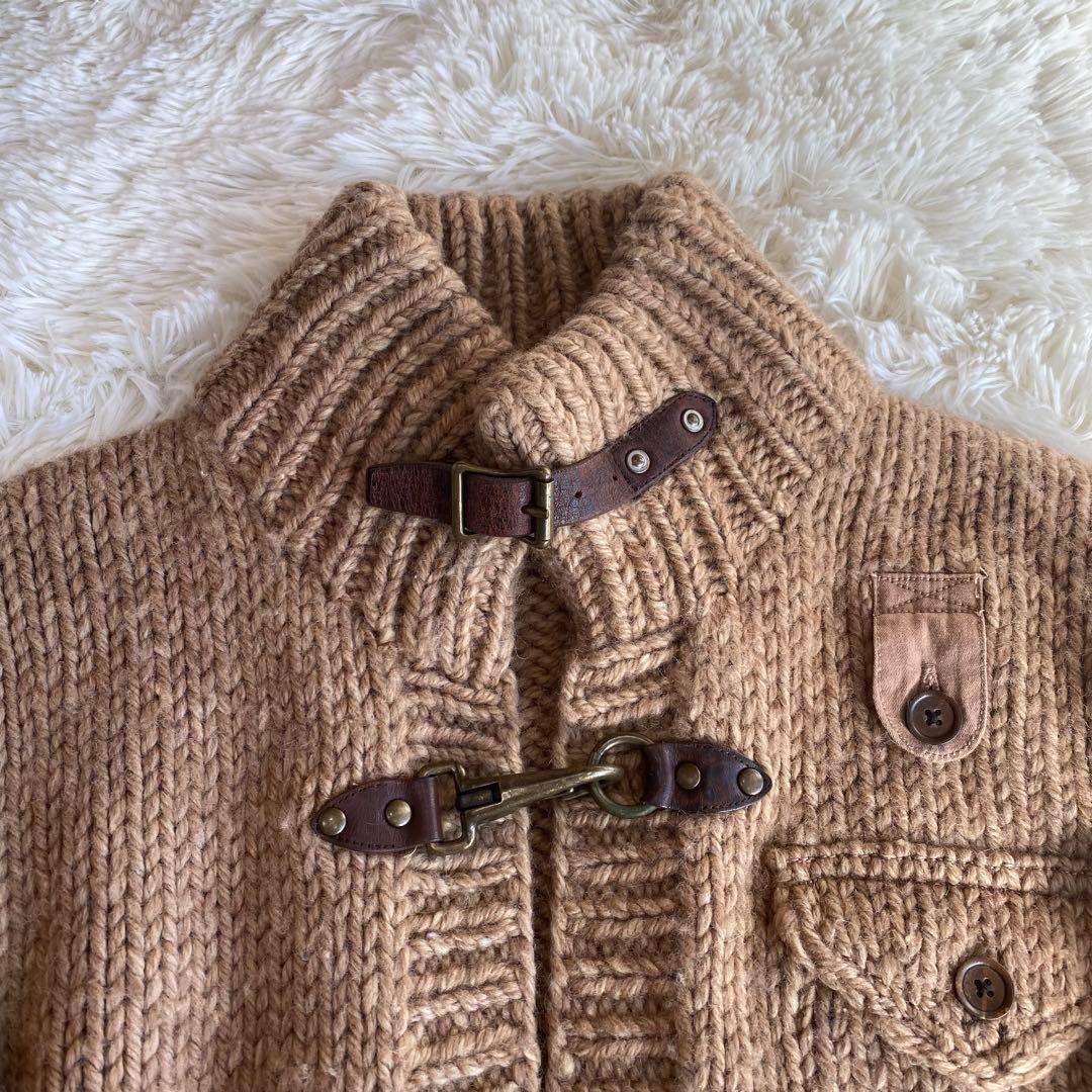 定価10万　希少　ラルフローレン　ハンドニットロングカーディガン　ダッフル　M