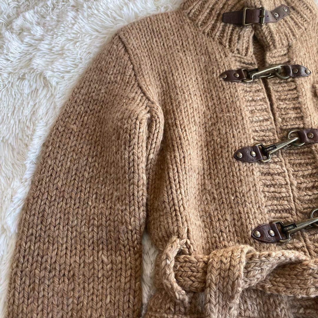 定価10万　希少　ラルフローレン　ハンドニットロングカーディガン　ダッフル　M