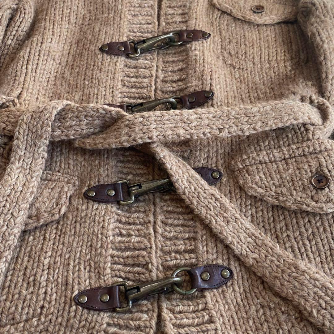 定価10万　希少　ラルフローレン　ハンドニットロングカーディガン　ダッフル　M