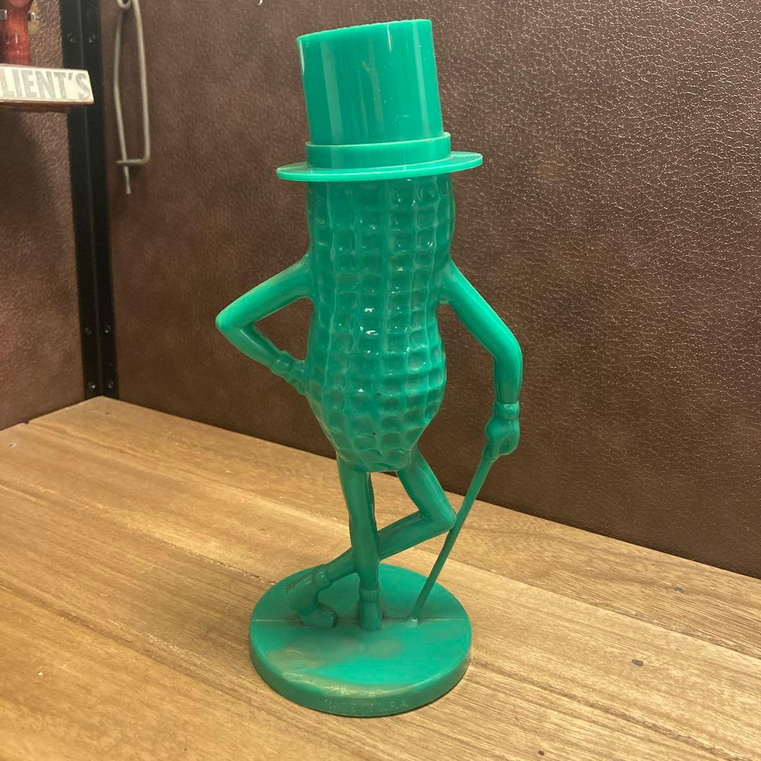 ミスターピーナッツ ビンテージバンク 貯金箱 アドバタイジングフィギュア緑