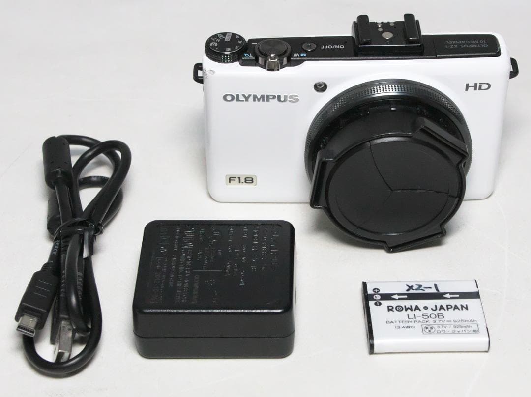 【訳あり】OLYMPUS デジタルカメラ XZ-1 ホワイト 自動開閉キャップ付