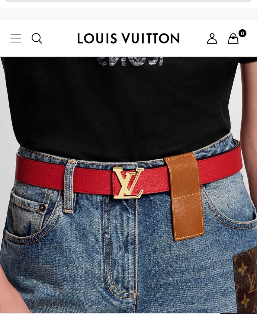 ルイヴィトン　ベルト・LV イニシャル 30MM リバーシブル75