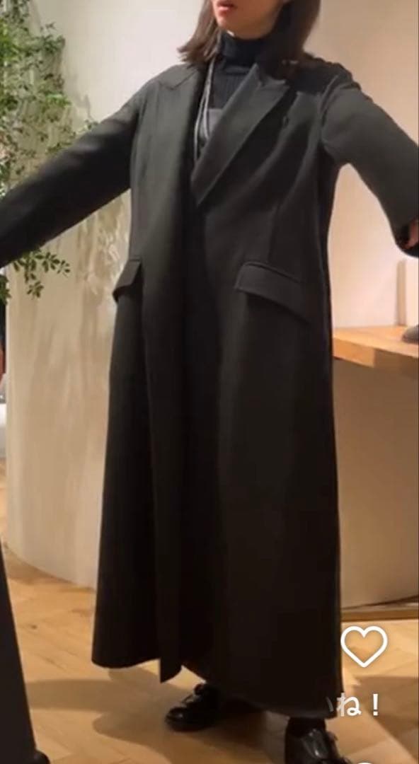 ebure エブール 新品タグ付 ファインウールリバーコート