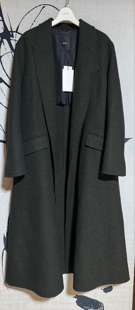 ebure エブール 新品タグ付 ファインウールリバーコート