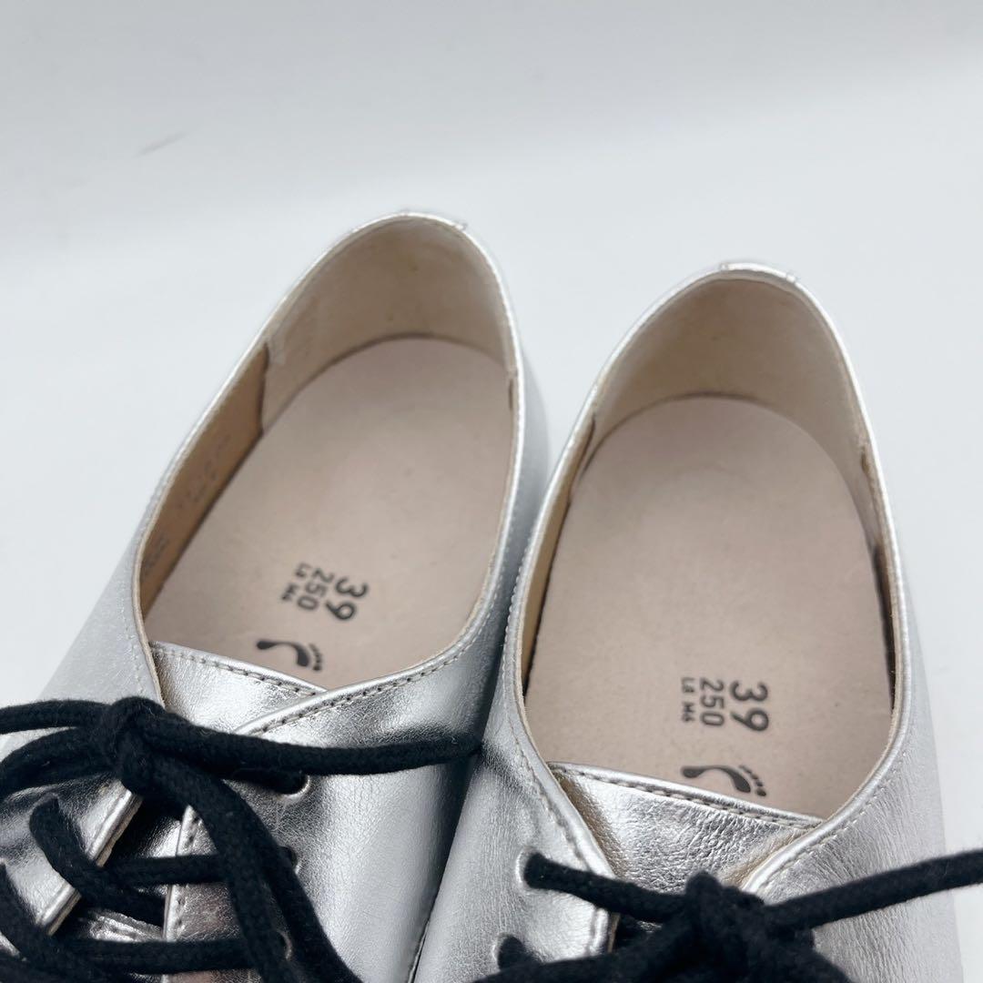 極美品✨ビルケンシュトック ソーンダース メタリックシルバー 39 25cm