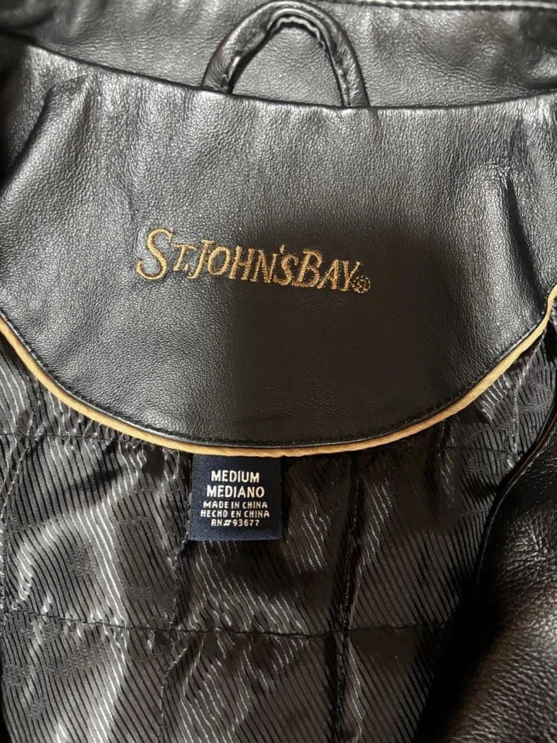 ST.JOHN’S BAYリアルレザージャケット　黒　M