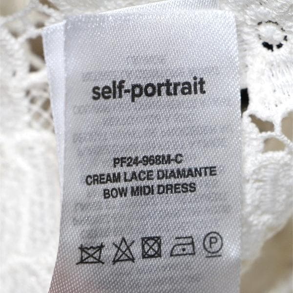 E*様 セルフポートレイト ワンピース リボン レース クリーム UK4 未使用