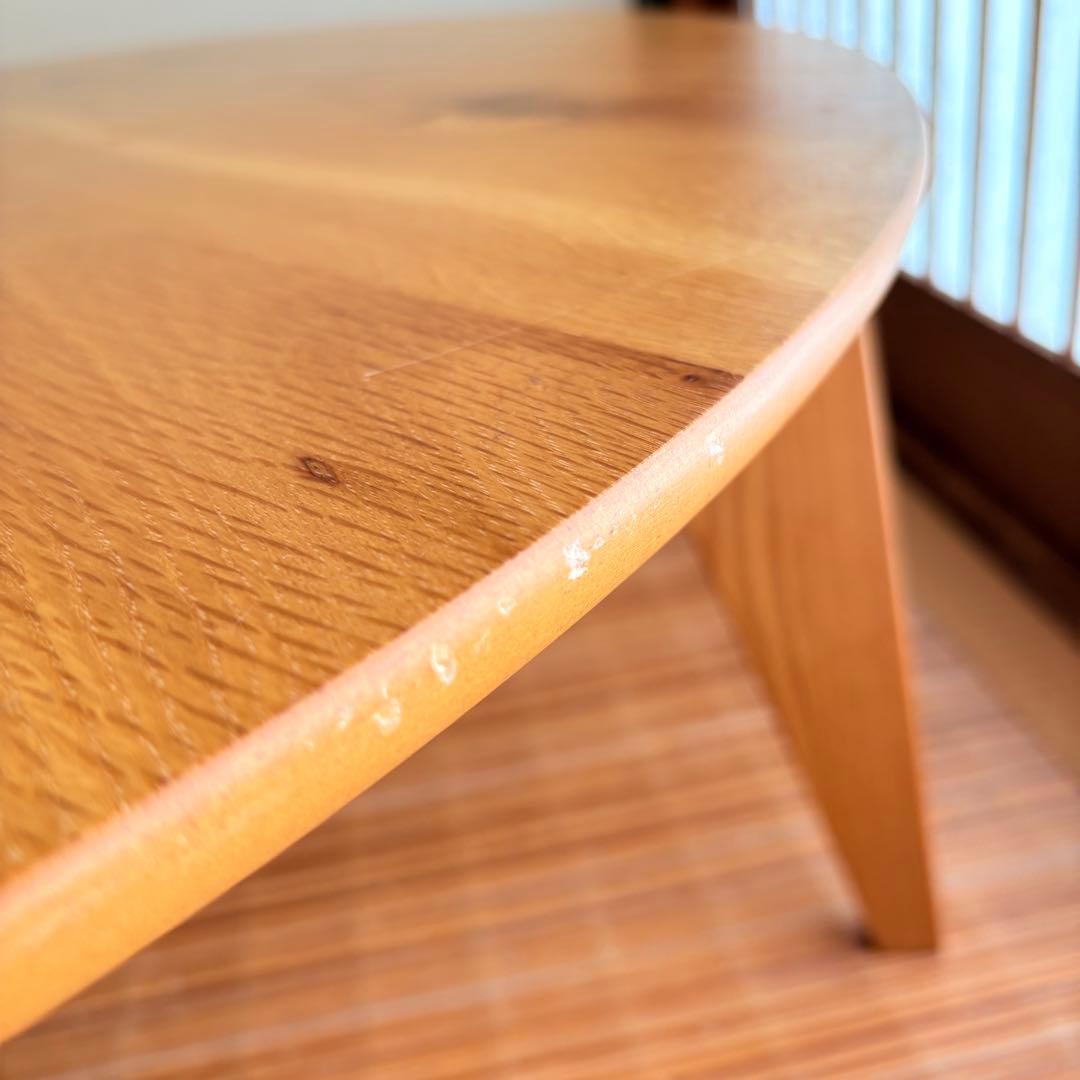 【北欧風】折りたたみ 丸型ローテーブル 天然木 和モダン ナチュラル 国産