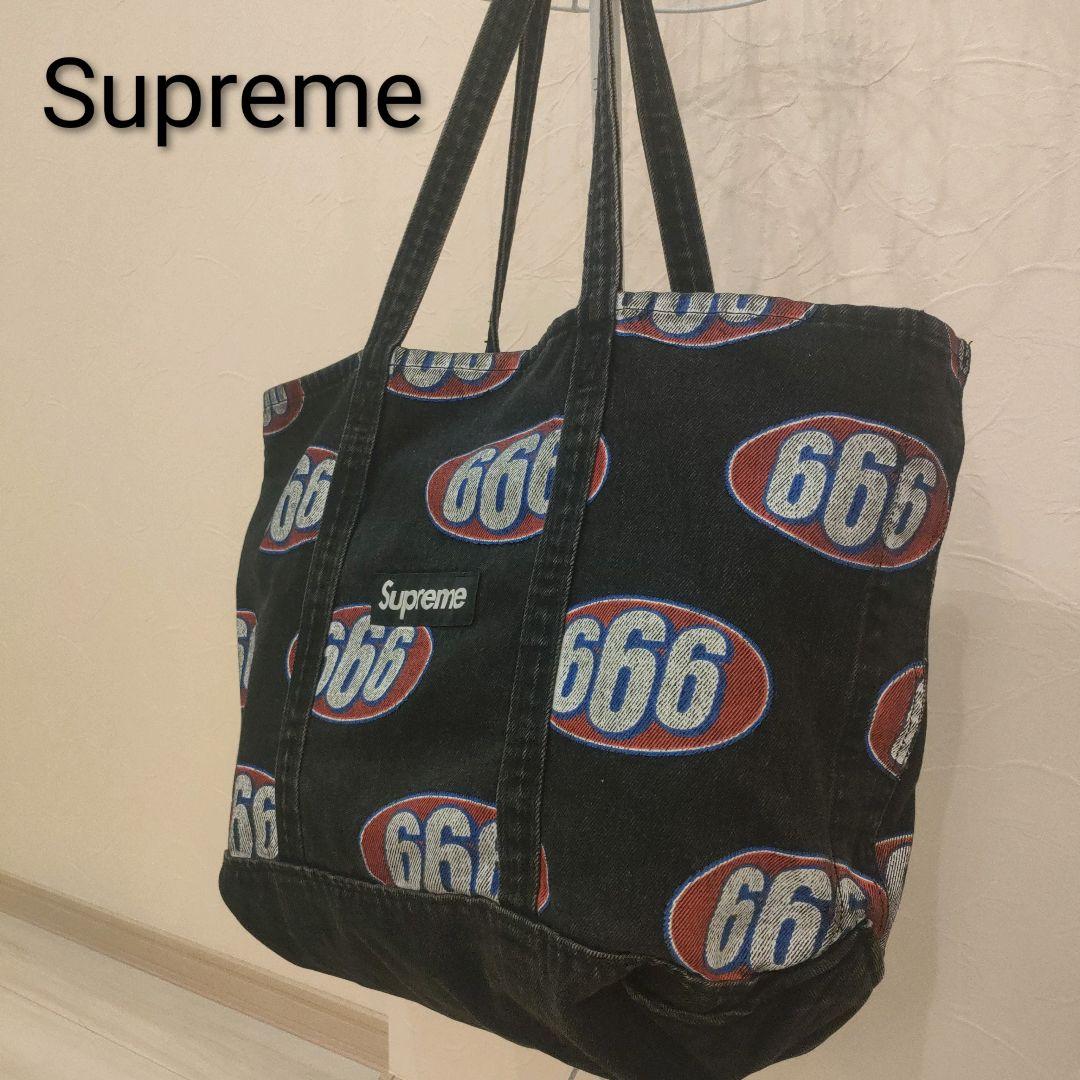 ​希少‼️Supreme 666 Denim Tote Bag Black