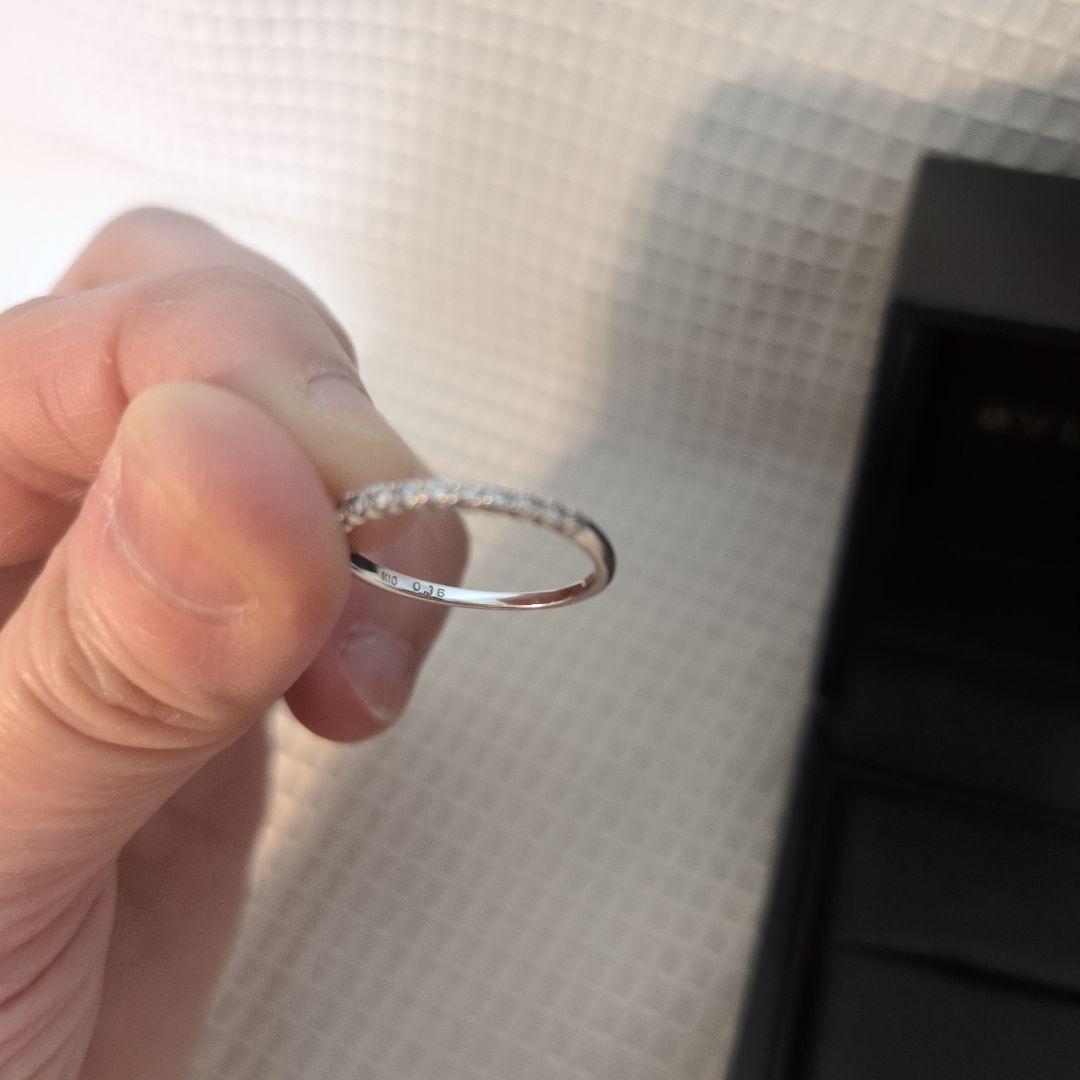 k10wgダイヤモンドハーフエタニティリング9号【最終価格】