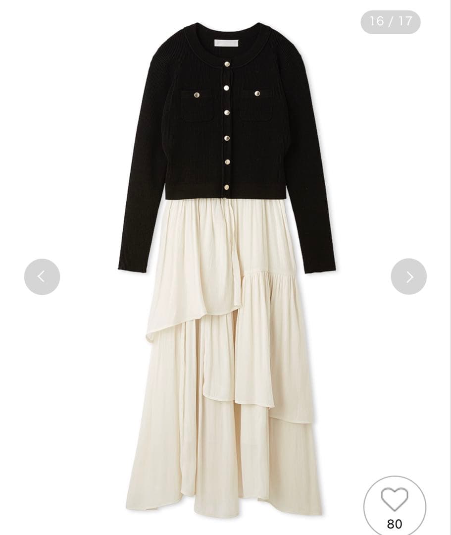 CELFORD アシメヘムドレス＆トリムリブカーデ